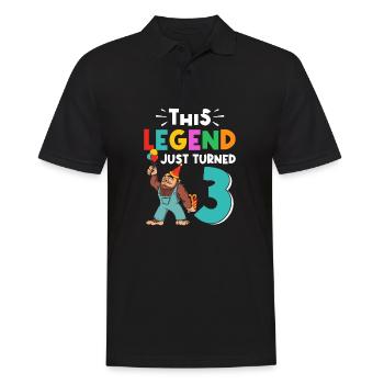 Bigfoot Party Supplies Dad Of The Birthday Crew - Men's Polo Shirt - black - Front - Kai (181cm)
