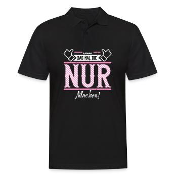 Nur Geschenkidee Geschenk Geburtstag - Männer Poloshirt - Schwarz - Vorne - Kai (181cm)