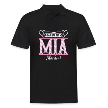 Mia Geschenkidee Geschenk Geburtstag - Männer Poloshirt - Schwarz - Vorne - Kai (181cm)