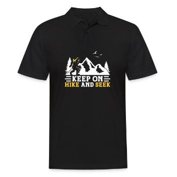 Les fournitures de fête Bigfoot continuent de grimper et de chercher - Polo Homme - noir - Devant - Kai (181cm)