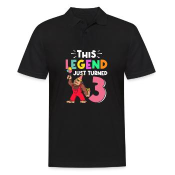 Bigfoot Party Supplies Dad Of The Birthday Crew - Men's Polo Shirt - black - Front - Kai (181cm)