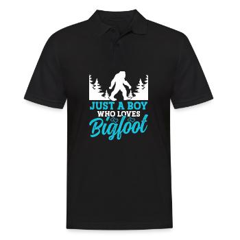 Just A Boy Who Loves Bigfoot Party Supplies - Men's Polo Shirt - black - Front - Kai (181cm)