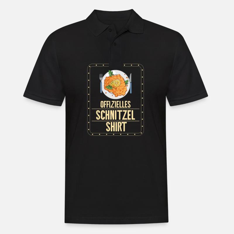 Offizielles Schnitzel Shirt - Männer Poloshirt - Schwarz