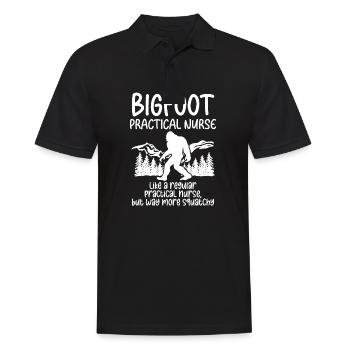 Bigfoot Party Supplies Bigfoot Nurse - Men's Polo Shirt - black - Front - Kai (181cm)