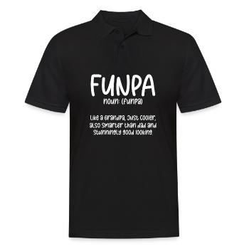 Définition de Funpa L’homme Le mythe de - Polo Homme - noir - Devant - Kai (181cm)