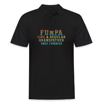 Funpa Wie Ein Normaler Großvater, Nur Lustiger - Männer Poloshirt - Schwarz - Vorne - Kai (181cm)