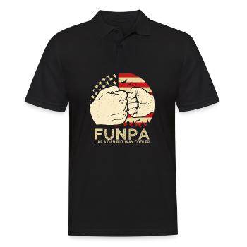 Funpa-definition Wie Opa, Nur Cooler - Männer Poloshirt - Schwarz - Vorne - Kai (181cm)