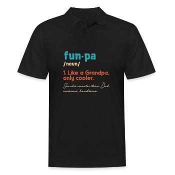Funpa-definition Wie Opa, Nur Cooler - Männer Poloshirt - Schwarz - Vorne - Kai (181cm)