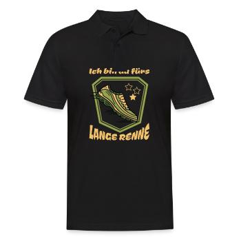 Lustiges Marathon Läufer Laufen Cross Country - Männer Poloshirt - Schwarz - Vorne - Kai (181cm)