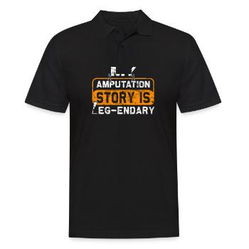 Chirurgie de prothèse d’humour amputée Amputation - Polo Homme - noir - Devant - Kai (181cm)