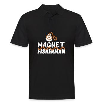 Magnet Fisherman Magnetic Fishing Treasure Hunt - Men's Polo Shirt - black - Front - Kai (181cm)