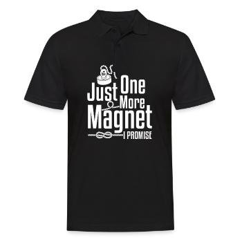 Magnetfischer Magnetangeln Schatzsuche - Männer Poloshirt - Schwarz - Vorne - Kai (181cm)