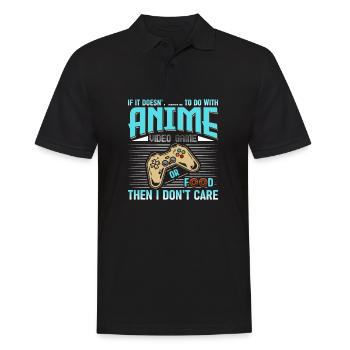 Lustige Anime-Videospiele oder Food-Videospiele - Männer Poloshirt - Schwarz - Vorne - Kai (181cm)