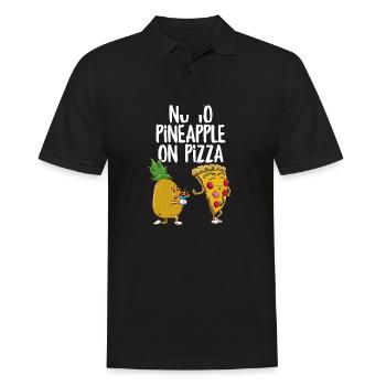 Funny Pineapple Pizza Hater No to Pineapple on - Men's Polo Shirt - black - Front - Kai (181cm)