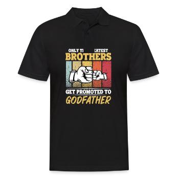 Only the Greatest Brothers Get Promoted to - Men's Polo Shirt - black - Front - Kai (181cm)
