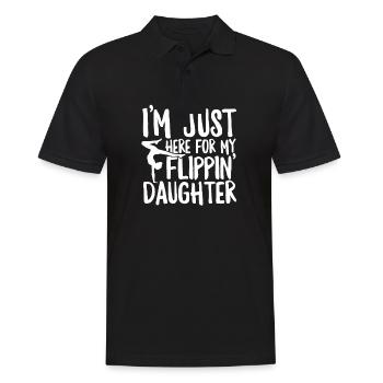 Drôle de gymnastique Encouragez papa maman gymnaste Flipping - Polo Homme - noir - Devant - Kai (181cm)