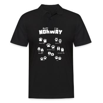 Animal Tracks Norway Footprints - Polo Homme - noir - Devant - Kai (181cm)