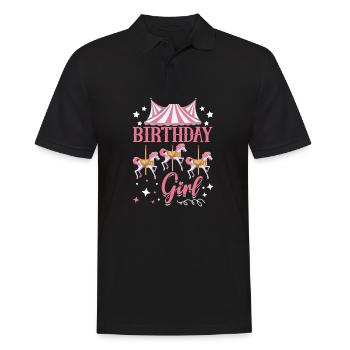 Carousel Birthday Party Birthday Girl - Men's Polo Shirt - black - Front - Kai (181cm)