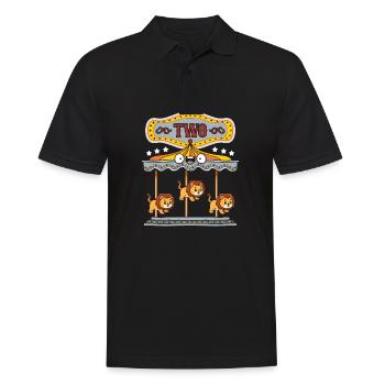 Carousel Birthday Party Lion This Boy - Men's Polo Shirt - black - Front - Kai (181cm)