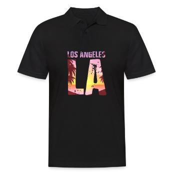 Los Angeles La Kalifornien Geschenk - Männer Poloshirt - Schwarz - Vorne - Kai (181cm)