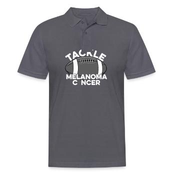 Tackle Melanoma Cancer Football Melanoma Cancer - Men's Polo Shirt - charcoal grey - Front - Nico (186cm)