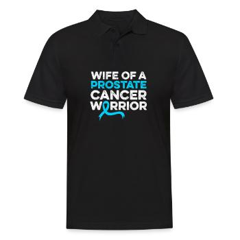 Wife Of a Prostate Cancer Warrior Family Prostate - Men's Polo Shirt - black - Front - Kai (181cm)