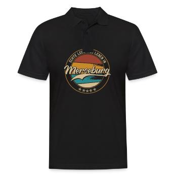 Merseburg Echte Legenden leben in Merseburger - Männer Poloshirt - Schwarz - Vorne - Kai (181cm)