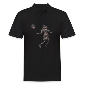 Badminton badminton players - Men's Polo Shirt - black - Front - Kai (181cm)