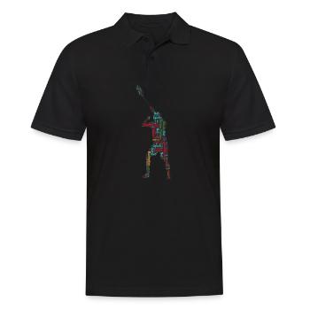 Badminton badminton players - Men's Polo Shirt - black - Front - Kai (181cm)