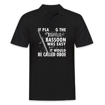 Woodwind instrument Music Bassoonist - Men's Polo Shirt - black - Front - Kai (181cm)