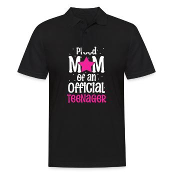 Fière maman d’un adolescent officiel pour ses 13 ans - Polo Homme - noir - Devant - Kai (181cm)