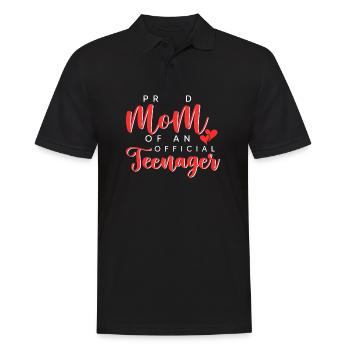 Fière maman d’un adolescent officiel pour ses 13 ans - Polo Homme - noir - Devant - Kai (181cm)
