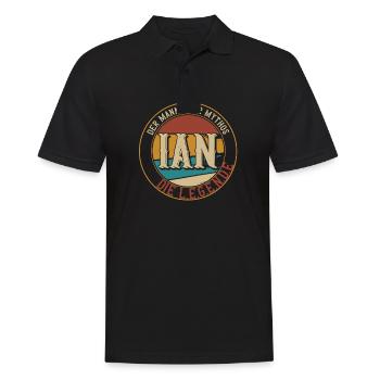 Ian Der Mann der Mythos die Legende Geschenk - Männer Poloshirt - Schwarz - Vorne - Kai (181cm)