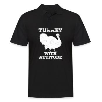 Funny Thanksgiving Gifts Sassy Sarcastic Humor - Men's Polo Shirt - black - Front - Kai (181cm)
