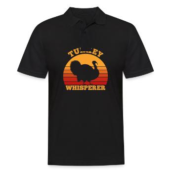 Truthahnflüsterer lustige Jagdgeschenke für Männer jagen - Männer Poloshirt - Schwarz - Vorne - Kai (181cm)