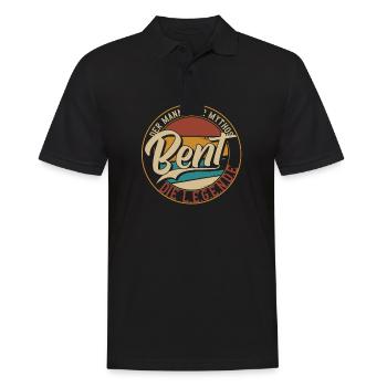 Bent Der Mann der Mythos die Legende Geschenk - Männer Poloshirt - Schwarz - Vorne - Kai (181cm)