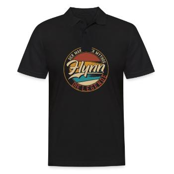Flynn Der Mann der Mythos die Legende Geschenk - Männer Poloshirt - Schwarz - Vorne - Kai (181cm)