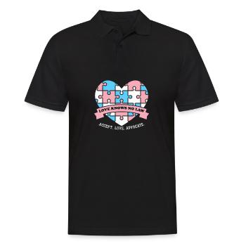 Liebe Akzeptieren Anwalt Liebe Kennt Kein Gesetz - Männer Poloshirt - Schwarz - Vorne - Kai (181cm)