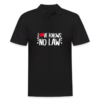 Liebe Kennt Kein Gesetz Herz Einhorn Lgbtq - Männer Poloshirt - Schwarz - Vorne - Kai (181cm)