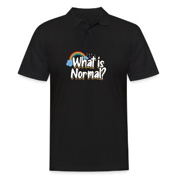 Was Ist Normalzeit Für Modernes Denken Lqbtq - Männer Poloshirt - Schwarz - Vorne - Kai (181cm)