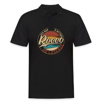Rocco Der Mann der Mythos die Legende Geschenk - Männer Poloshirt - Schwarz - Vorne - Kai (181cm)