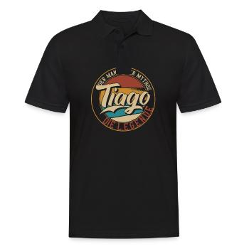 Tiago Der Mann der Mythos die Legende Geschenk - Männer Poloshirt - Schwarz - Vorne - Kai (181cm)