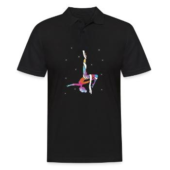 Acrobatie aérienne sur soie Cirque Acrobatique - Polo Homme - noir - Devant - Kai (181cm)