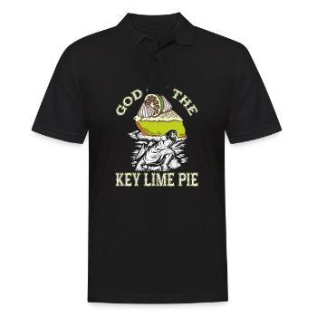 Funny Lemon Cake Design - Men's Polo Shirt - black - Front - Kai (181cm)