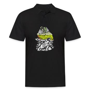 Funny Lemon Cake Design - Men's Polo Shirt - black - Front - Kai (181cm)