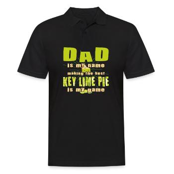 Funny Dad Lemon Cake Design - Men's Polo Shirt - black - Front - Kai (181cm)