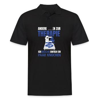 Knochen brechen Physio Geschenk Lustig - Männer Poloshirt - Schwarz - Vorne - Kai (181cm)