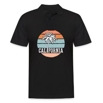 Californie Soleil d’été Palm Beach Eau - Polo Homme - noir - Devant - Kai (181cm)