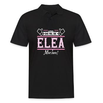 Elea Geschenkidee Geschenk Geburtstag - Männer Poloshirt - Schwarz - Vorne - Kai (181cm)