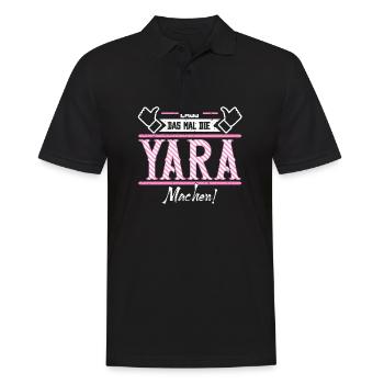 Yara Geschenkidee Geschenk Geburtstag - Männer Poloshirt - Schwarz - Vorne - Kai (181cm)